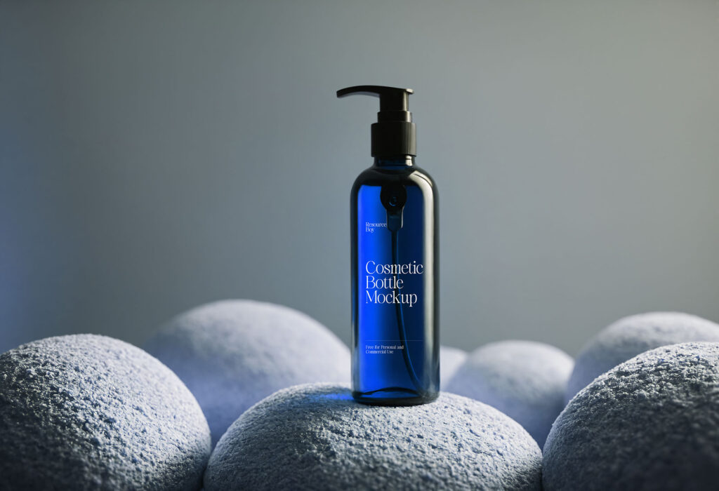 Plastic Cosmetic Pump Bottle Mockup