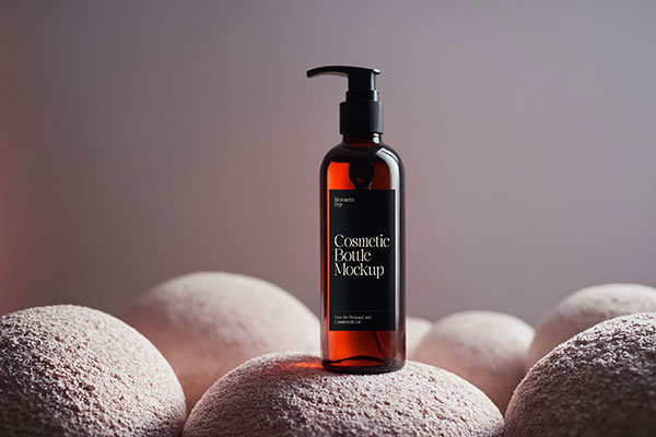 Plastic Cosmetic Pump Bottle Mockup