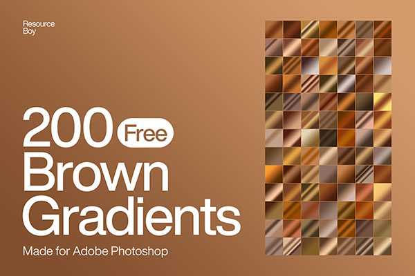 200 Brown Photoshop Gradients gradient preview