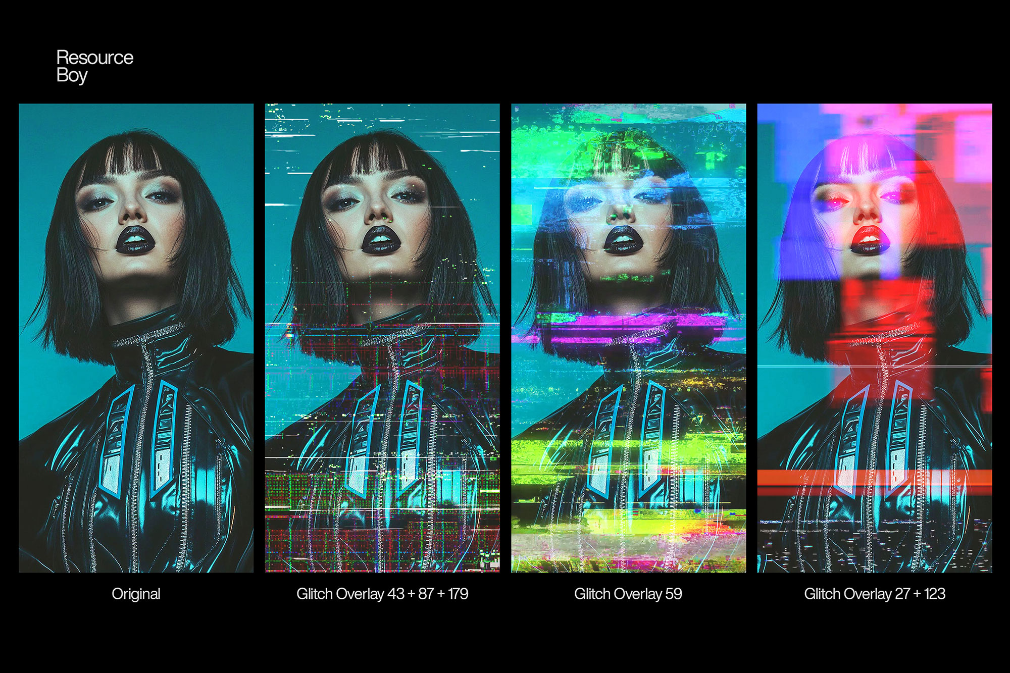 free glitch overlays / textures 4k resolution