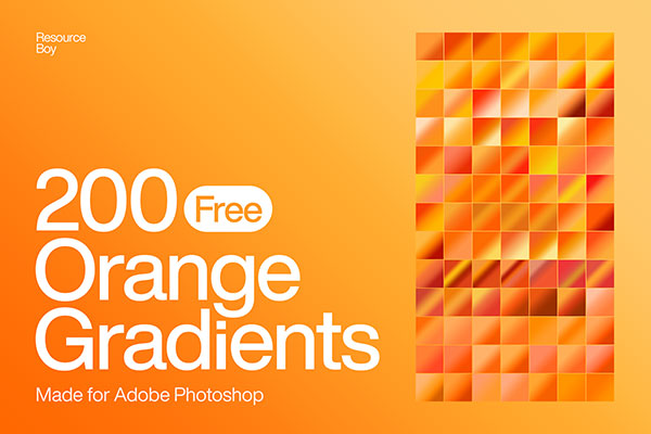 200 Orange Photoshop Gradients gradient preview