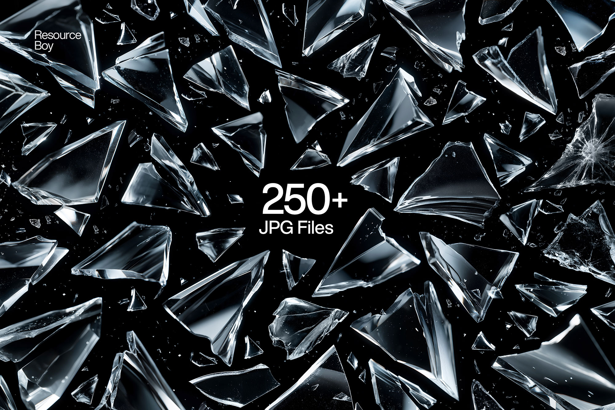 Resource Boy Free Shattered Glass Textures - 4K Resolution