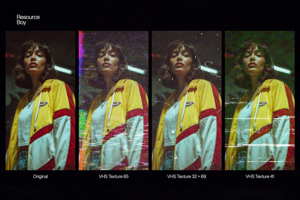 100 VHS Textures