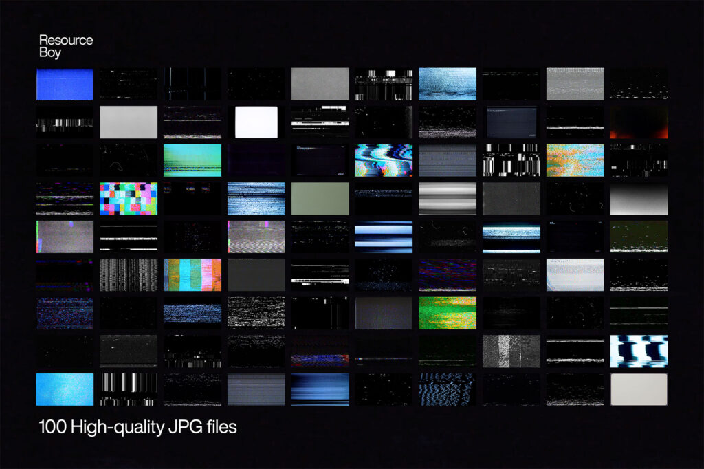 100 VHS Textures