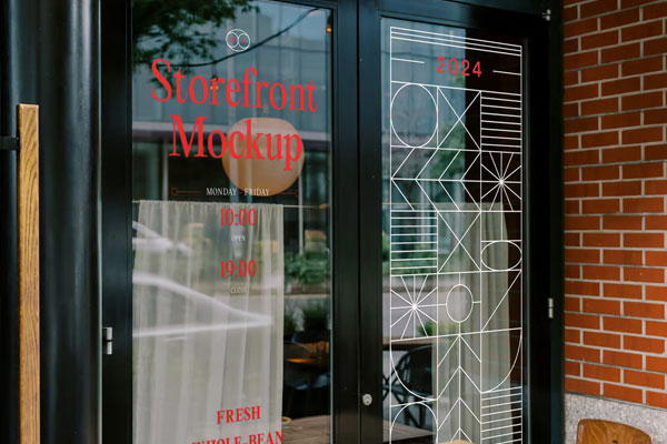 Restaurant Window Mockup