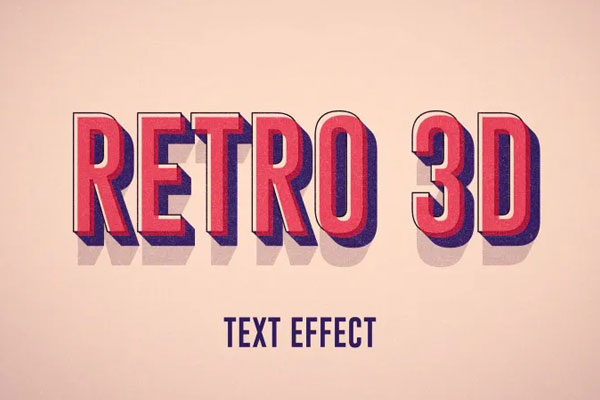 Retro 3D Text Effect