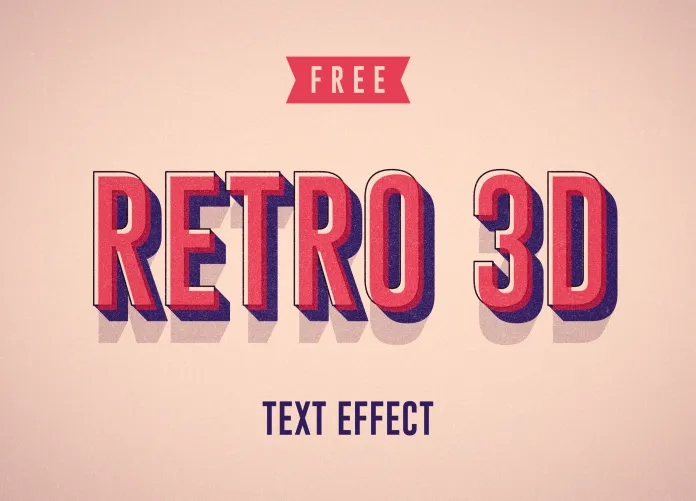 Retro 3D Text Effect