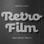 Retro Black and White Text and Logo Effect