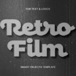 Retro Black and White Text and Logo Effect