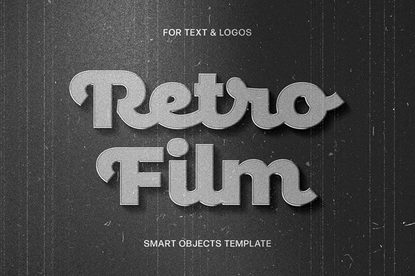 Retro Black and White Text and Logo Effect