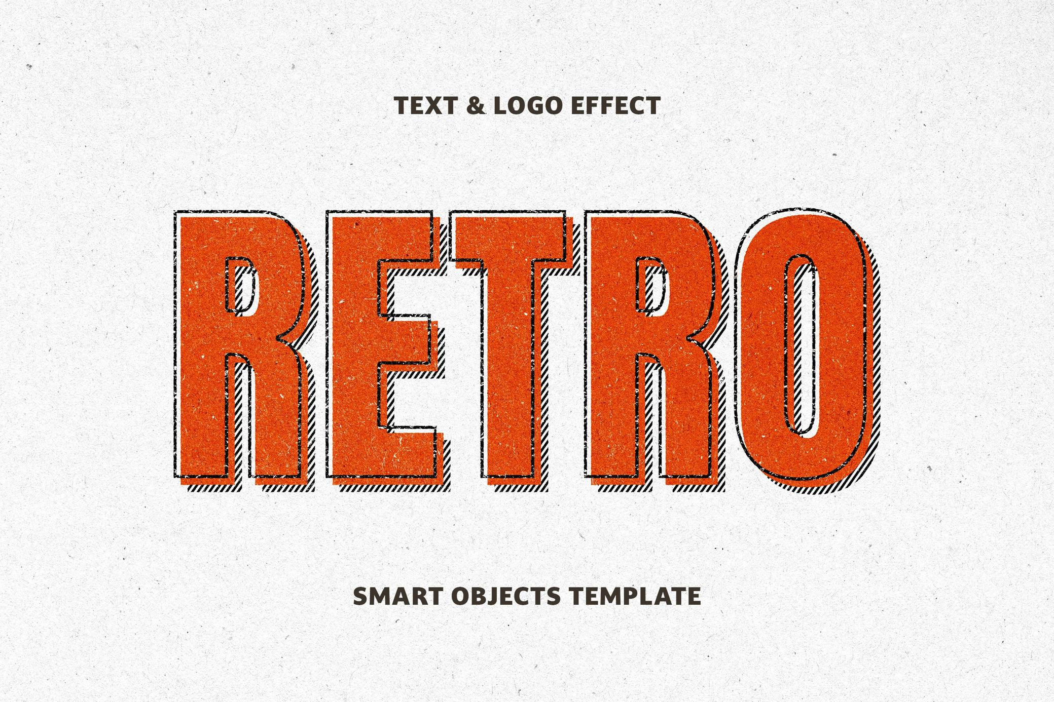 Free Retro Cartoon Text Effect PSD Template