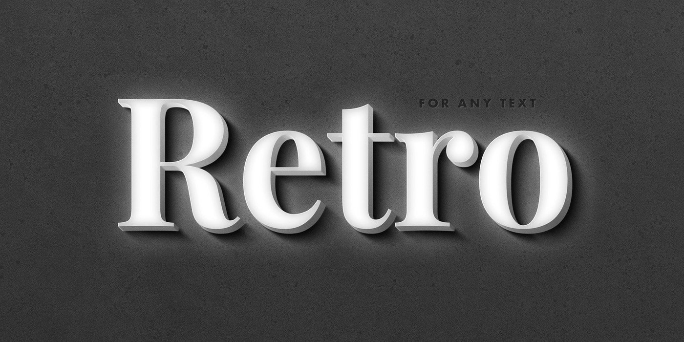 Retro Film Text Effect FREE PSD