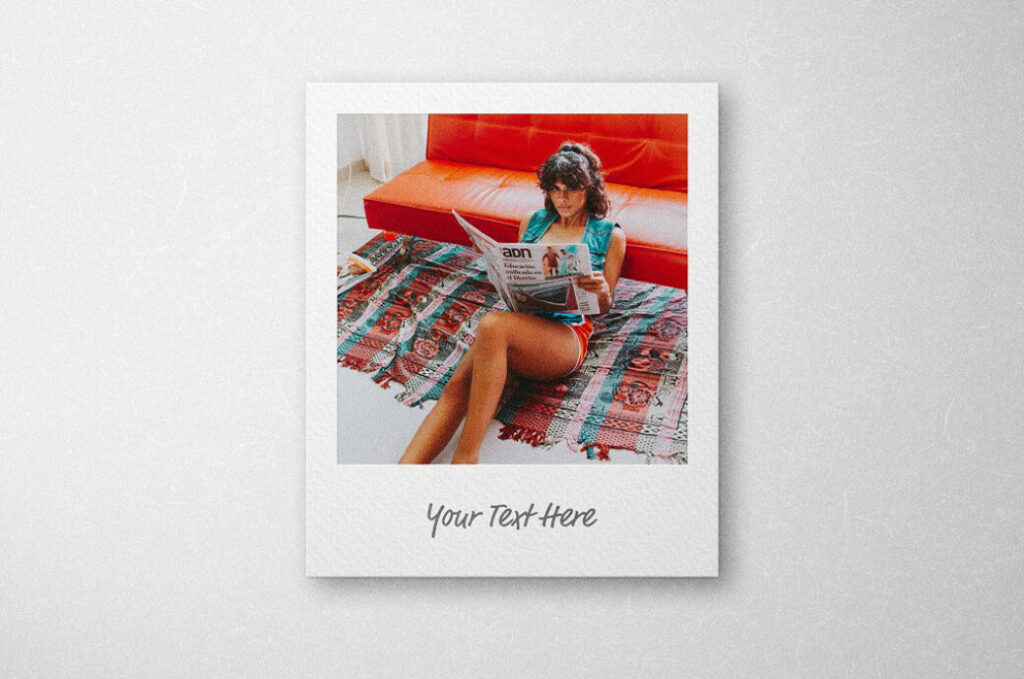 Retro Polaroid Frame Mockup