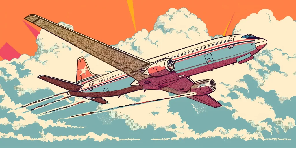 Retro Pop Plane Flight