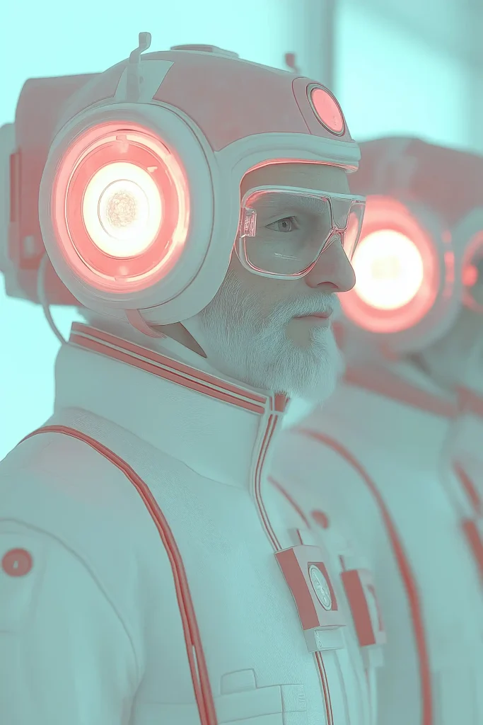 Retro Sci-Fi Cyborgs Desert