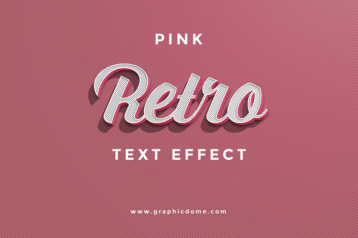 Retro Text Effect FREE PSD