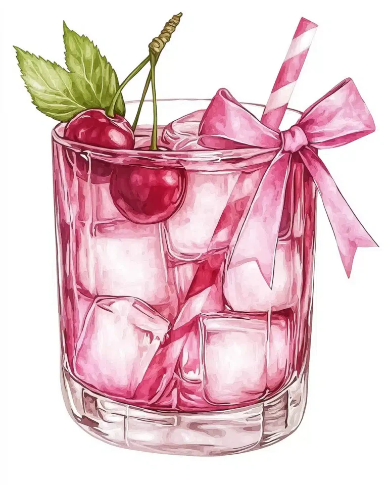 Retro Watercolor Shirley Drink