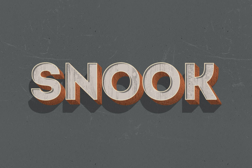 Retro Wood Text Styles