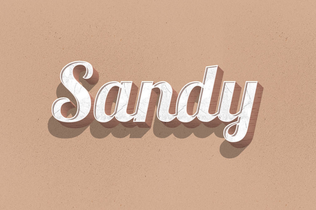 Retro Wood Text Styles
