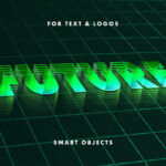 Retrowave Mesh Text Effect
