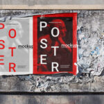 Ripped, Grunge Street Wall Poster in the Front View Mockup