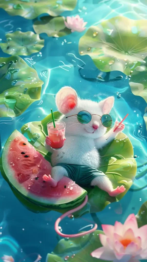 Rococo Mouse on Lotus