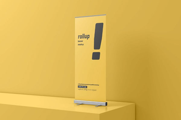 Roll Up Banner Mockup in 5 Distinct Visions