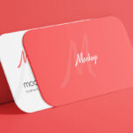 Round Corner Business Card Mockup