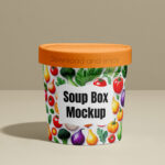 Round Food Box Mockup
