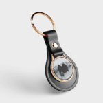 Round Leather Keychain Mockup