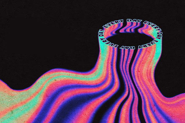 Round Melting Text Effect