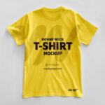 Round Neck T-shirt Mockup on Floor