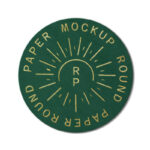 Round Paper Mockup in Facing View