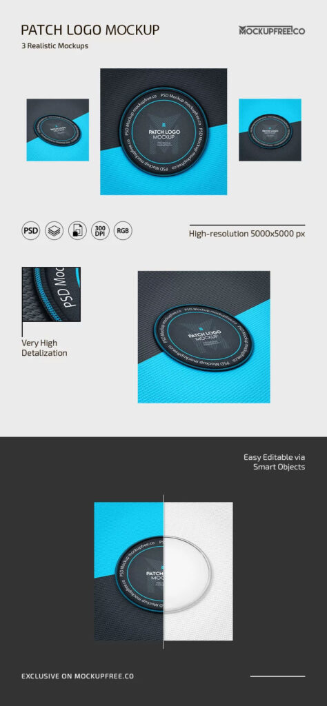 Round Patch Logo Mockup