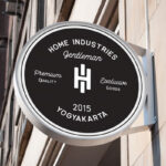 Round Sign Mockup on Building