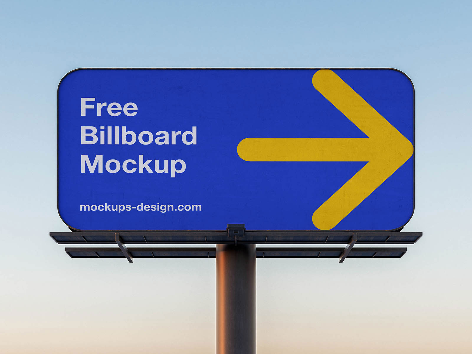 Free Rounded Billboard Mockup PSD Template