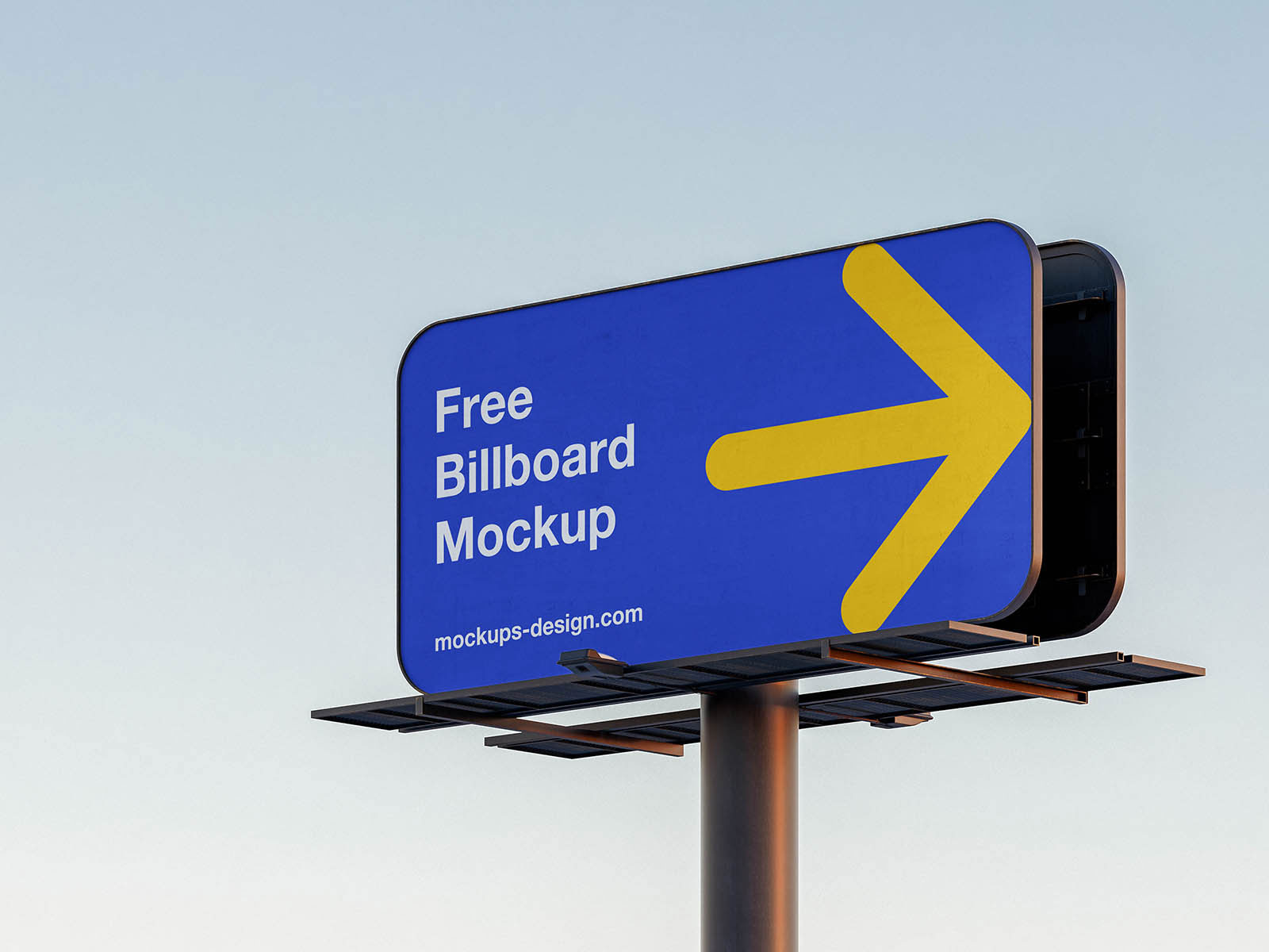 Free Rounded Billboard Mockup PSD Template