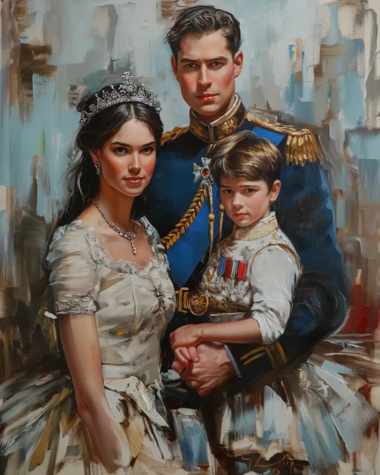 Royal Family Portrait Oil ai prompt preview