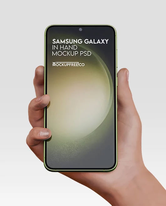 Samsung Galaxy Hand Mockup