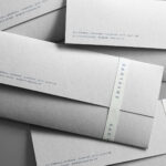 Scattered Envelopes Mockup in Top Sight