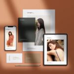 Scene Creator Mockup Featuring Stationery Laid in Top View