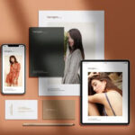Scene Creator Mockup Featuring Stationery Laid in Top View