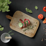 Scene Creator Mockup Showing Overhead View of Italian Food