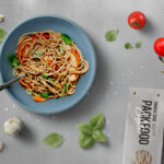 Scene Creator Mockup Showing Overhead View of Italian Food