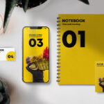Scene Creator Mockup with Smartphone, Flyer, Notebook, and Business Card