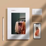 Scene Creator Stationery in Top View Mockup