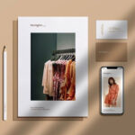 Scene Creator Stationery in Top View Mockup