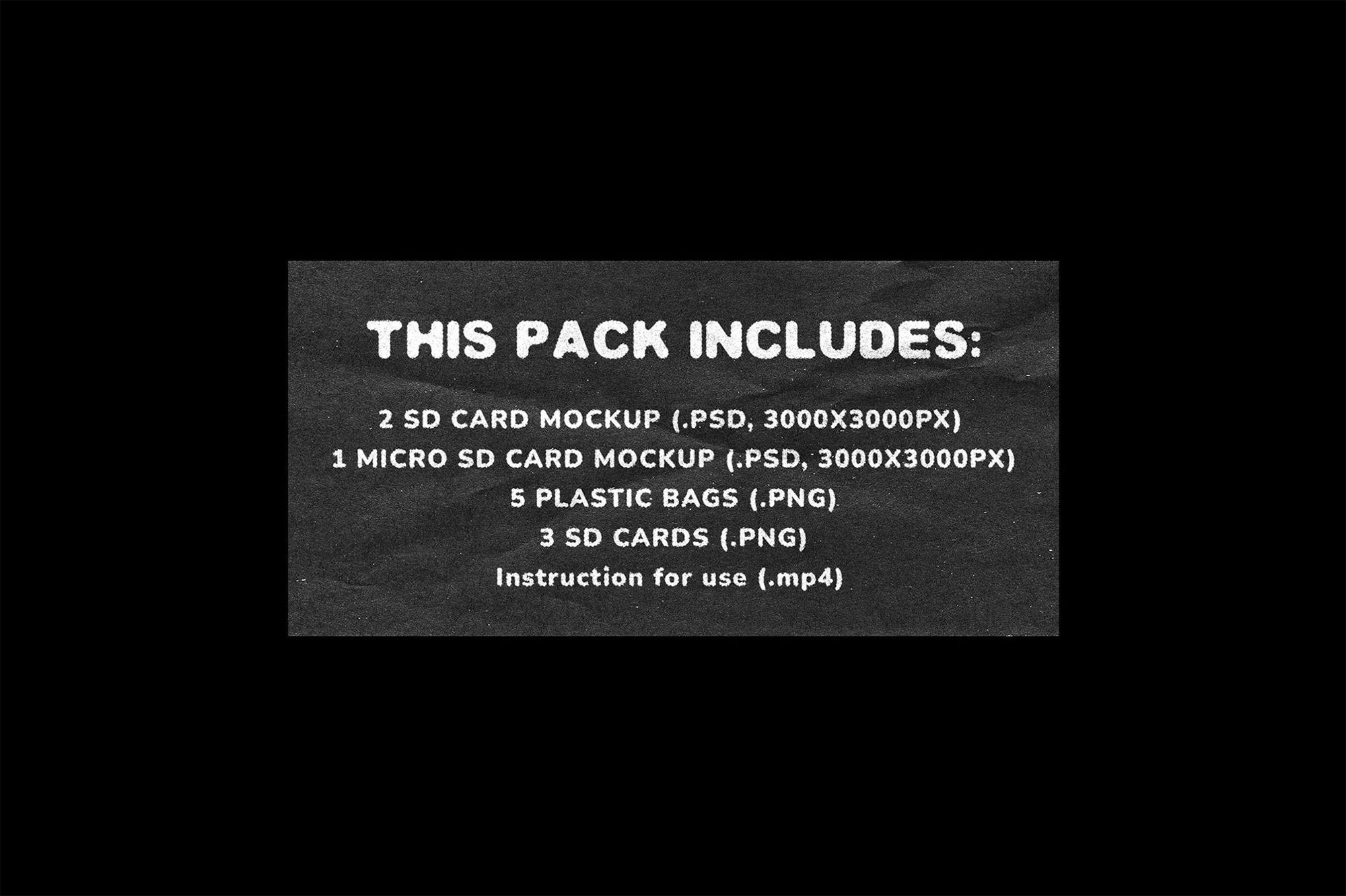 Free SD Card Mockup Pack PSD Template