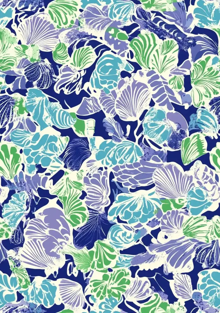Seashell Pattern in Pastels