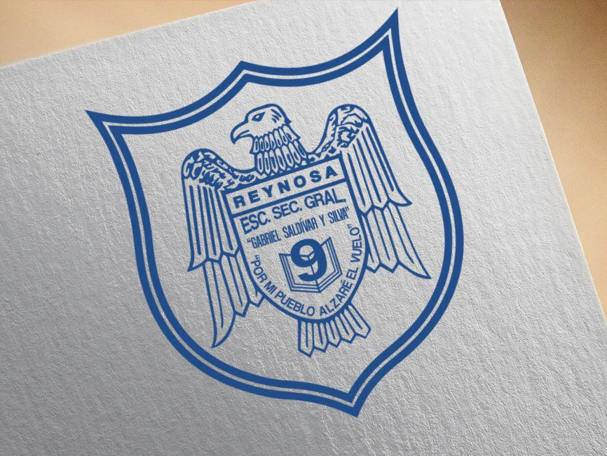 Secundaria General No. 9 Prof. Gabriel Saldivar y Silva Reynosa Logo